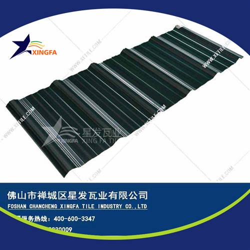 新型材料屋面建材墨綠色防腐瓦 大型畜牧業鋼結構廠房用梯形塑料瓦 pvc塑鋼瓦南寧廠家批發價格